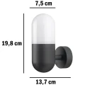 Kinkiet zewnętrzny HORTEN Czarny E27 IP44 Polux 314147  5901508314147 noxbox lampynox www.lampynox.pl 4.jpg