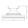 LEDSPOT AR111 15W 45° COB 4000K 12V Srebrny OXYLED OXYL13R154S-45  5906395173471 lampynox noxbox www.lampynox.pl 2.jpg
