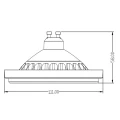 LEDSPOT ES111 15W 30° COB 3000K Biały OXYLED OXYL21S153W-30  5902701450359 lampynox noxbox www.lampynox.pl 2.jpg