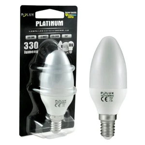 Żarówka LED C37 E14  4,5W  330lm ceramic mleczna 3000K ( na stanie  14szt.)