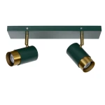 FLORIS Zielony | Matowe złoto | Mosiądz 2xGU10 Spot