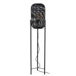 HERMINE Rattan czarny Ø30cm E27 Lampa podłogowa