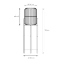 Lampa podłogowa HERMINE Ratan czarny Ø30cm E27 Lucide 03741/01/30 | 5411212031662 noxbox lampynox www.lampynox.pl