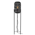Lampa podłogowa HERMINE Rattan czarny Ø30cm E27 Lucide 03741/01/30 | 5411212031662 noxbox lampynox www.lampynox.pl