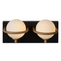 Podwójny kinkiet łazienkowy ISOBEL Czarny 2xG9 IP44 Lucide 30267/02/30 | 5411212302953 noxbox lampynox www.lampynox.pl