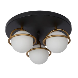 ISOBEL Czarny Ø 38cm 3xG9 IP44 Lampa sufitowa