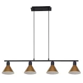 Lampa wisząca Alvaro czarny mat | złoty 4xE27 Rabalux 3160 | 5998250331607 noxbox lampynox www.lampynox.pl