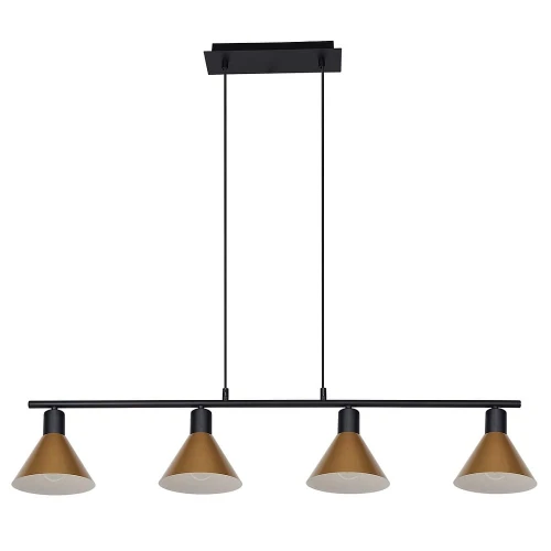Lampa wisząca Alvaro czarny mat | złoty 4xE27 Rabalux 3160 | 5998250331607 noxbox lampynox www.lampynox.pl