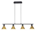Lampa wisząca Alvaro czarny mat | złoty 4xE27 Rabalux 3160 | 5998250331607 noxbox lampynox www.lampynox.pl