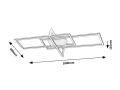 Lampa sufitowa ściemnialna Ashton czarny mat | brąz LED 3 step dim 35W 3000K Rabalux 6814 | 5998250368146 noxbox lampynox www.lampynox.pl