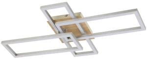 Ashton chrom satyna | brąz LED 24W 4000K Lampa sufitowa