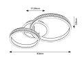 Lampa sufitowa Avalon aluminium szczotkowane LED 50W 4000K Rabalux 2229 | 5998250322292 noxbox lampynox www.lampynox.pl