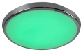 Plafon łazienkowy ściemnialny Balthasar chrom Ø 30cm LED Dim RGB 18W 3000-6500K Pilot Rabalux 3464 | 5998250334646 noxbox lampynox www.lampynox.pl