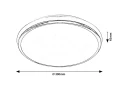 Plafon łazienkowy ściemnialny Balthasar chrom Ø 30cm LED Dim RGB 18W 3000-6500K Pilot Rabalux 3464 | 5998250334646 noxbox lampynox www.lampynox.pl