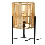 JANTINE Rattan Jasne drewno Ø30cm E27 Lampa stołowa