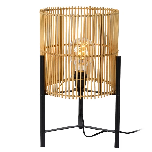 Lampa stołowa JANTINE Rattan Jasne drewno Ø30cm E27 Lucide 03540/01/72 | 5411212031631 noxbox lampynox www.lampynox.pl