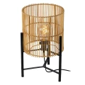 Lampa stołowa JANTINE Ratan Jasne drewno Ø30cm E27 Lucide 03540/01/72 | 5411212031631 noxbox lampynox www.lampynox.pl