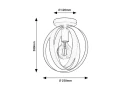Lampa sufitowa Cortado czarny E27 Rabalux 5359 | 5998250353593 noxbox lampynox www.lampynox.pl