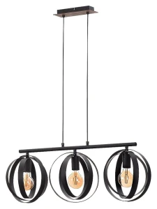 Cortado czarny 3xE27 Lampa wisząca