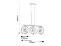 Lampa wisząca Cortado czarny 3xE27 Rabalux 5361 | 5998250353616 noxbox lampynox www.lampynox.pl