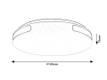 Lampa sufitowa Danuta chrom Ø 39,5cm. Starlight 24W 4000K Rabalux 6490 | 5998250364902 noxbox lampynox www.lampynox.pl