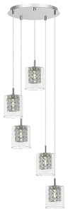 Duchess chrom | przeźroczysty 5xG9 Lampa wisząca