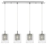 Duchess chrom | przeźroczysty 4xG9 Lampa wisząca