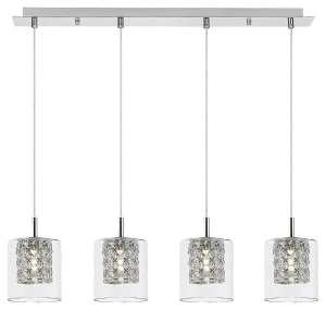 Duchess chrom | przeźroczysty 4xG9 Lampa wisząca