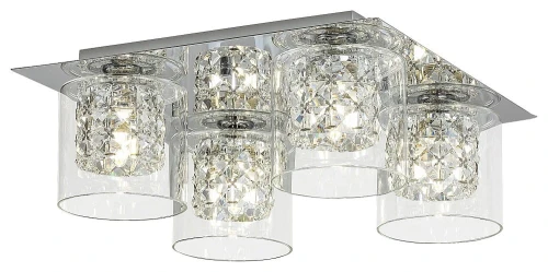 Lampa sufitowa Duchess chrom | przeźroczysty 4xG9 Rabalux 3115 | 5998250331157 noxbox lampynox www.lampynox.pl
