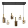 Lampa wiszaca JOANET Szary przydymiony | Matowe złoto | Mosiądz 6xE27 Lucide 45494/06/65 | 5411212451446 noxbox lampynox www.lampynox.pl