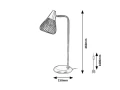 Lampka stołowa Fanny popielaty | miedź E14 Rabalux 3182 | 5998250331829 noxbox lampynox www.lampynox.pl