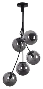 Glory czarny mat 5xE14 lampa wisząca