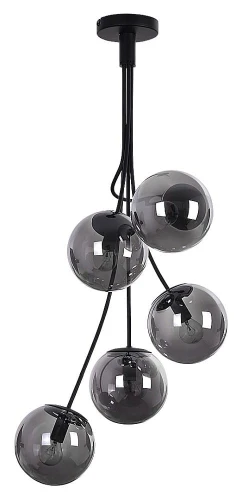 Lampa wisząca Glory czarny mat 5xE14 Rabalux 3508 | 5998250335087 noxbox lampynox www.lampynox.pl