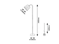 Lampa podłogowa stojąca Godric czarny E27 Rabalux 6640 | 5998250366401 noxbox lampynox www.lampynox.pl