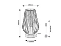 Lampka stołowa Gremio brąz | czarny E27 Rabalux 6915 | 5998250369150 noxbox lampynox www.lampynox.pl