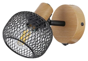 Grendel brąz | czarny mat E14 Kinkiet ścienny regulowany z włącznikiem ( 1 szt. dostępna od ręki. Wysyłka 24 h. )