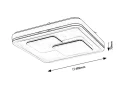 Lampa sufitowa Hecate biały | czarny LED Starlight 40W 4000K Rabalux 2604 | 5998250326047 noxbox lampynox www.lampynox.pl