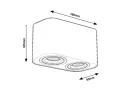 Downlight | Tuba Kobald czarny mat 2xGU10 Regulowany kierunek świecenia Rabalux 2053 | 5998250320533 noxbox lampynox www.lampynox.pl