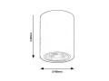 Downlight | Tuba Kobald biały mat Ø 9cm. E27 Rabalux 2056 | 5998250320564 noxbox lampynox www.lampynox.pl