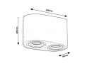 Downlight | Tuba Kobald czarny mat 2xGU10 Regulowany kierunek świecenia Rabalux 2051 | 5998250320519 noxbox lampynox www.lampynox.pl