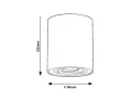 Downlight | Tuba Kobald biały mat Ø 9cm. GU10 Regulowany kierunek świecenia Rabalux 2048 | 5998250320489 noxbox lampynox www.lampynox.pl