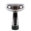 Lampka stołowa LISTELLE Zielony | Szary przydymiony Ø 28cm E27 Lucide 03528/01/65 | 5411212031563 noxbox lampynox www.lampynox.pl