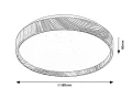 Lampa sufitowa Leana brązowy Ø 38cm. LED Starlight 24W 3000K Rabalux 6580 | 5998250365800 noxbox lampynox www.lampynox.pl