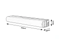 Kinkiet łazienkowy nad lustro Matt chrom szer. 55cm. LED 15W IP44 Rabalux 2066 | 5998250320663 noxbox lampynox www.lampynox.pl