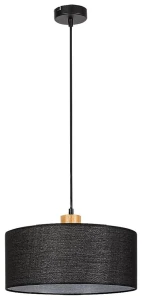 Miguel czarny | brąz (dąb) Ø 35cm. E27 Lampa wisząca