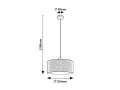 Lampa wisząca Miguel czarny | brąz (dąb) Ø 35cm. E27 Rabalux 3247 | 5998250332475 noxbox lampynox www.lampynox.pl