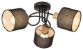 Lampa sufitowa Miguel czarny | brąz (dąb) 3xE14 Rabalux 3246 | 5998250332468 noxbox lampynox www.lampynox.pl