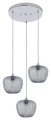 Lampa wisząca Monet chrom | szkło dymne 3xE27 Rabalux 3178 | 5998250331782 noxbox lampynox www.lampynox.pl