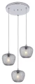 Lampa wisząca Monet chrom | szkło dymne 3xE27 Rabalux 3178 | 5998250331782 noxbox lampynox www.lampynox.pl