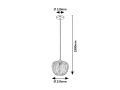 Lampa wisząca Monet chrom | szkło dymne Ø 23,5cm. E27 Rabalux 3177 | 5998250331775 noxbox lampynox www.lampynox.pl